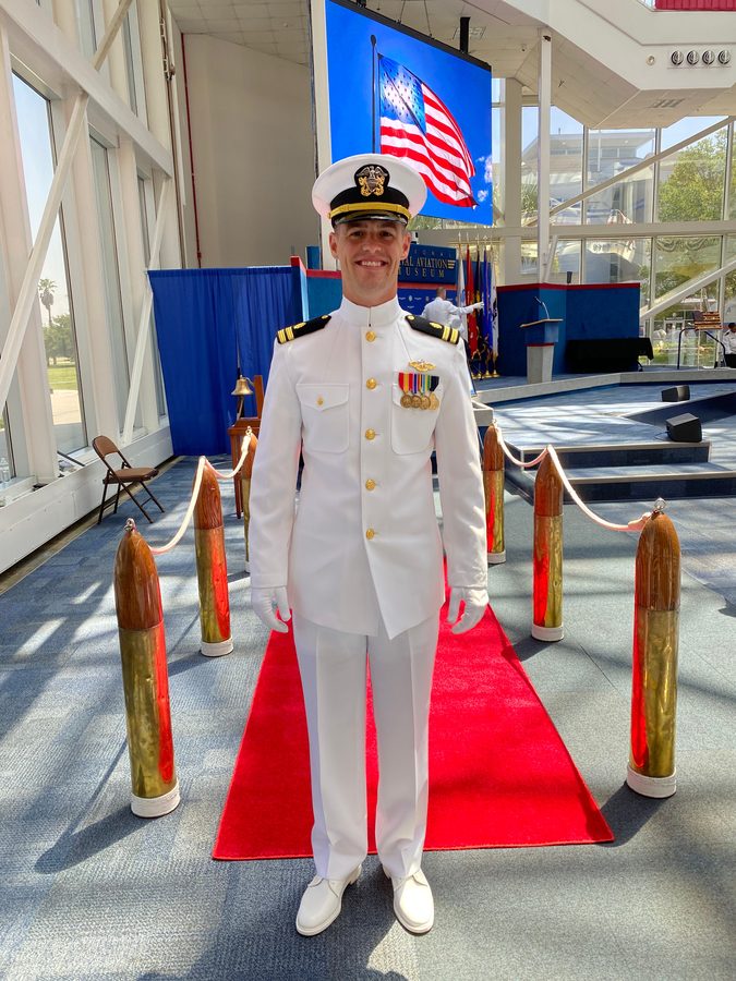 Dr. Little in his US Navy dress white uniform