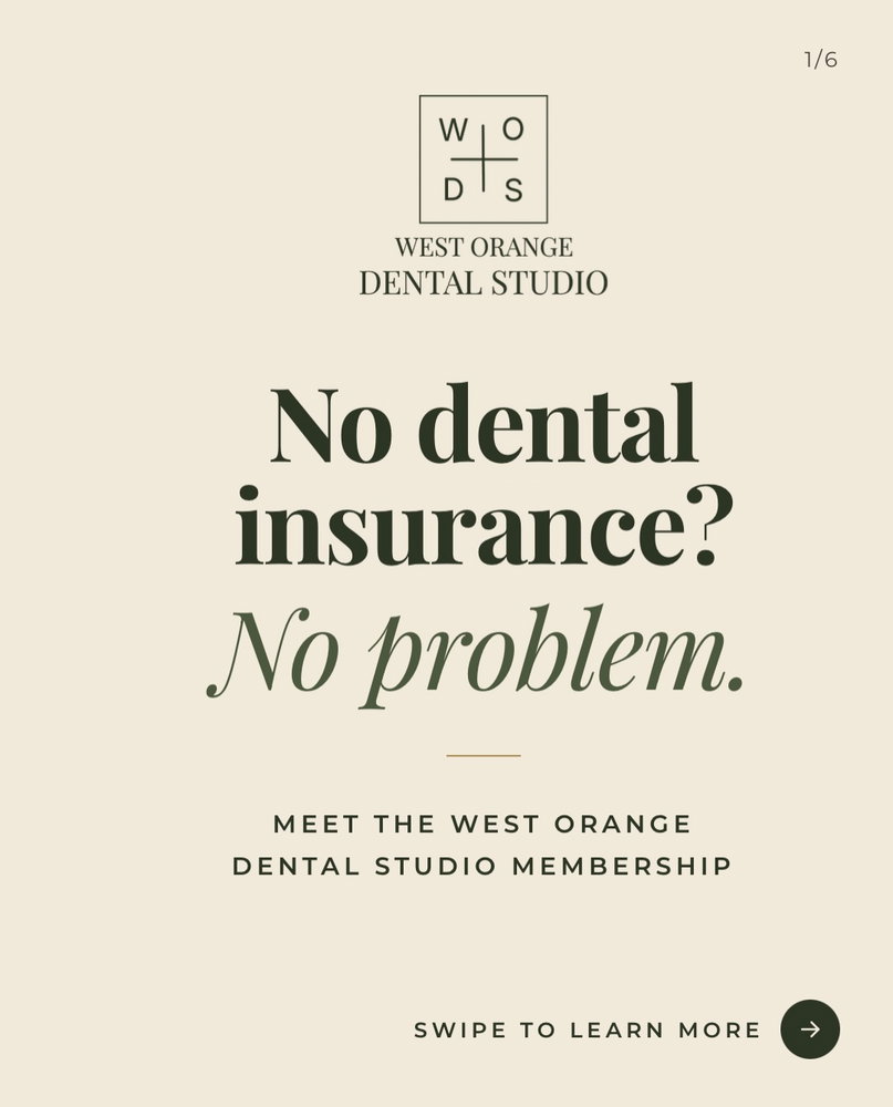No dental insurance? We’ve got you. 🦷🤍 We created the West Orange Dental Studio Membership to make quality dental care simple,...