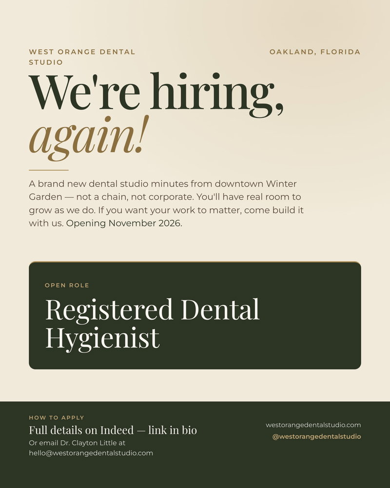Our team is growing fast! We need an exceptional Dental Hygienist to be part of building West Orange Dental Studio. This job will begin...